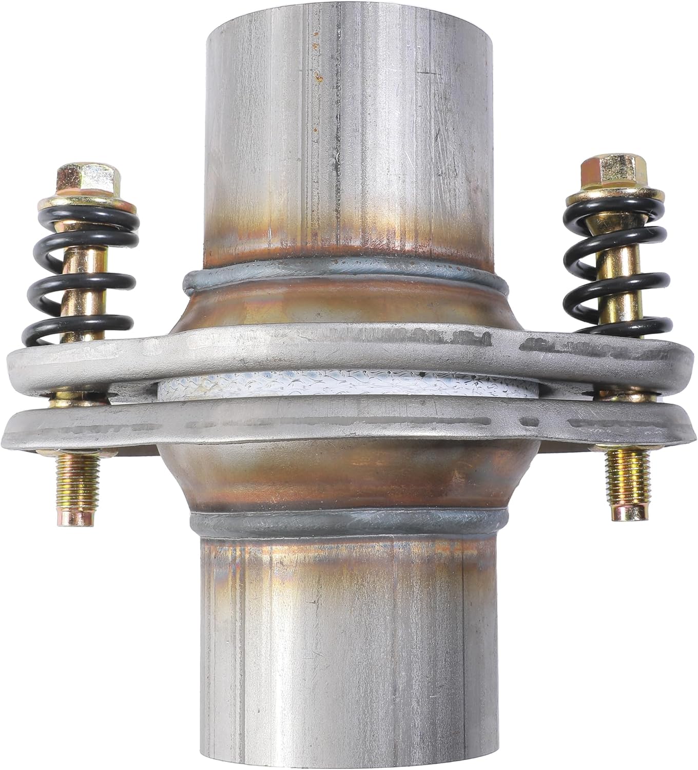 Exhaust Flange,Car Accessories,1.75" 2" 2.25" 2.5" Exhaust Flex Spring Flanges,Exhausts Flange Spring Joint with Bolt and Gasket,Automotive Replacement,Suitable for Cars Trucks SUVs (2.5")