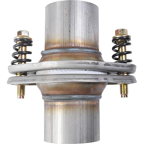 Exhaust Flange,Car Accessories,1.75" 2" 2.25" 2.5" Exhaust Flex Spring Flanges,Exhausts Flange Spring Joint with Bolt and Gasket,Automotive Replacement,Suitable for Cars Trucks SUVs (2.5")