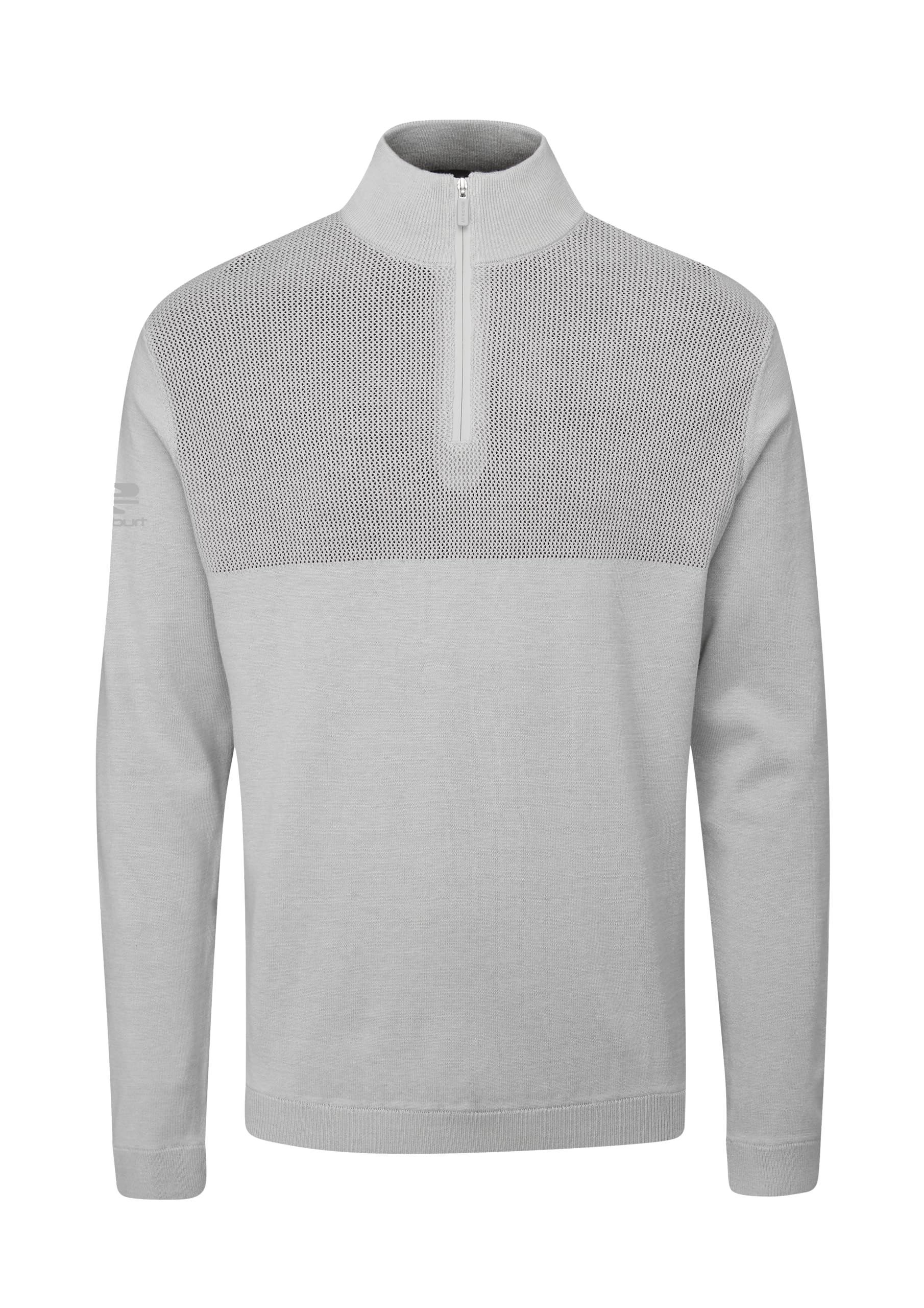 Stuburt Tawny Zip Neck Sweater, Droplet Marl, Medium