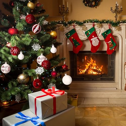 Miniatura 5 de Generic 44 bolas de Navidad, decoración de árbol de Navidad, decoración colgante de árbol de Navidad, adornos brillantes, surtido para Año Nuevo,