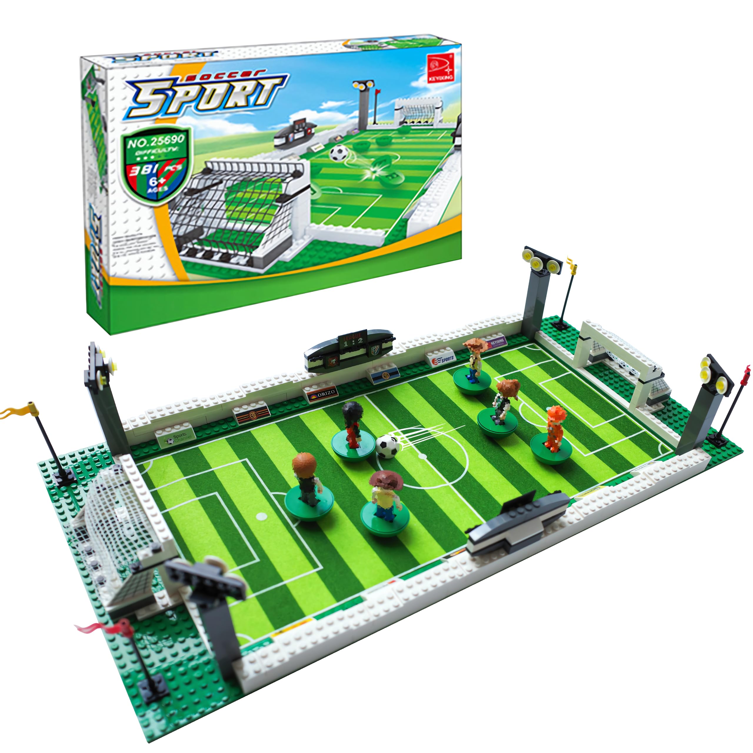 Amazon.co.jp: サッカーフィールドビルディングブロックセット