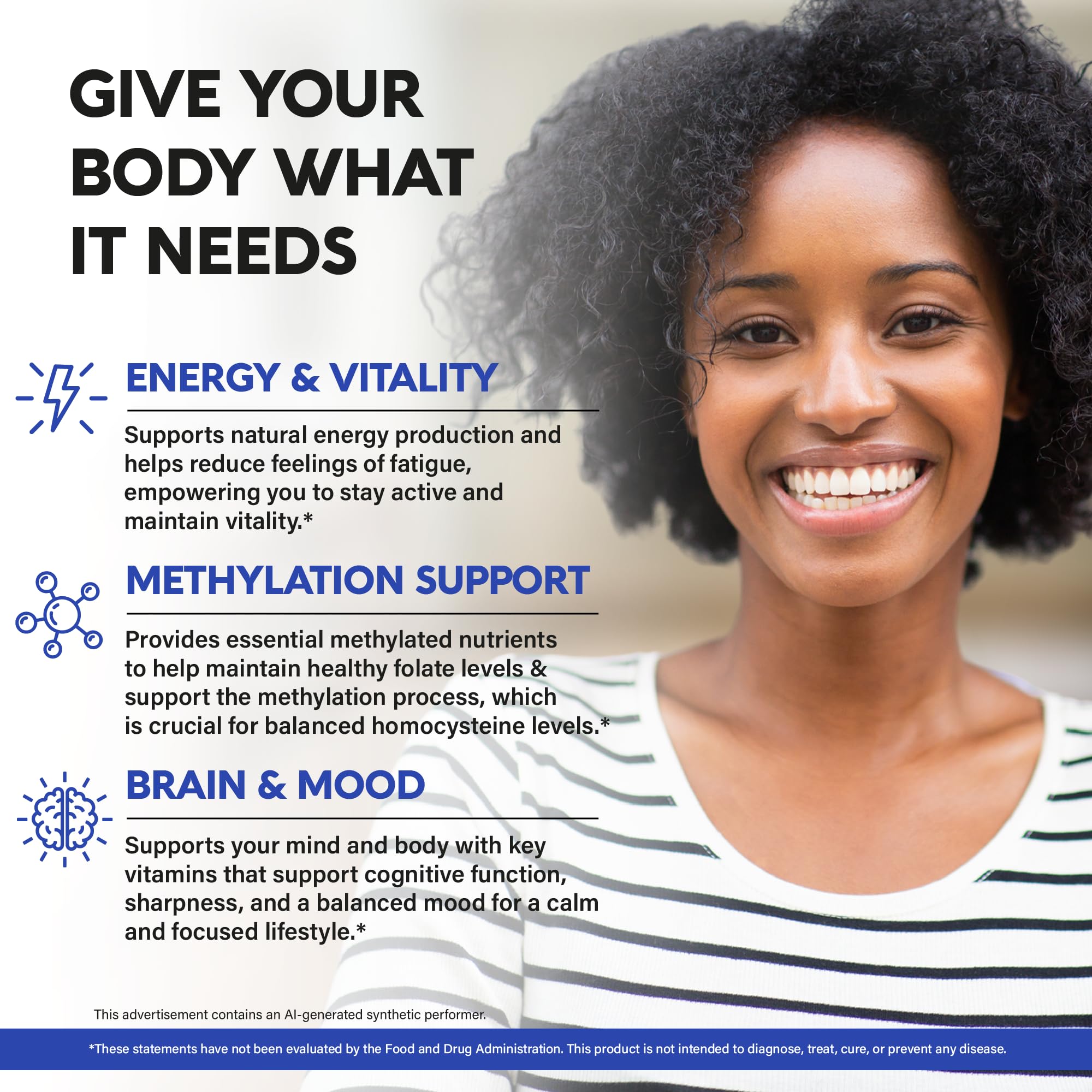 Methylated Multivitamin - 9in1 Supplement with TMG, 5MTHF & B12 - 120 Caps — Amazon image 3