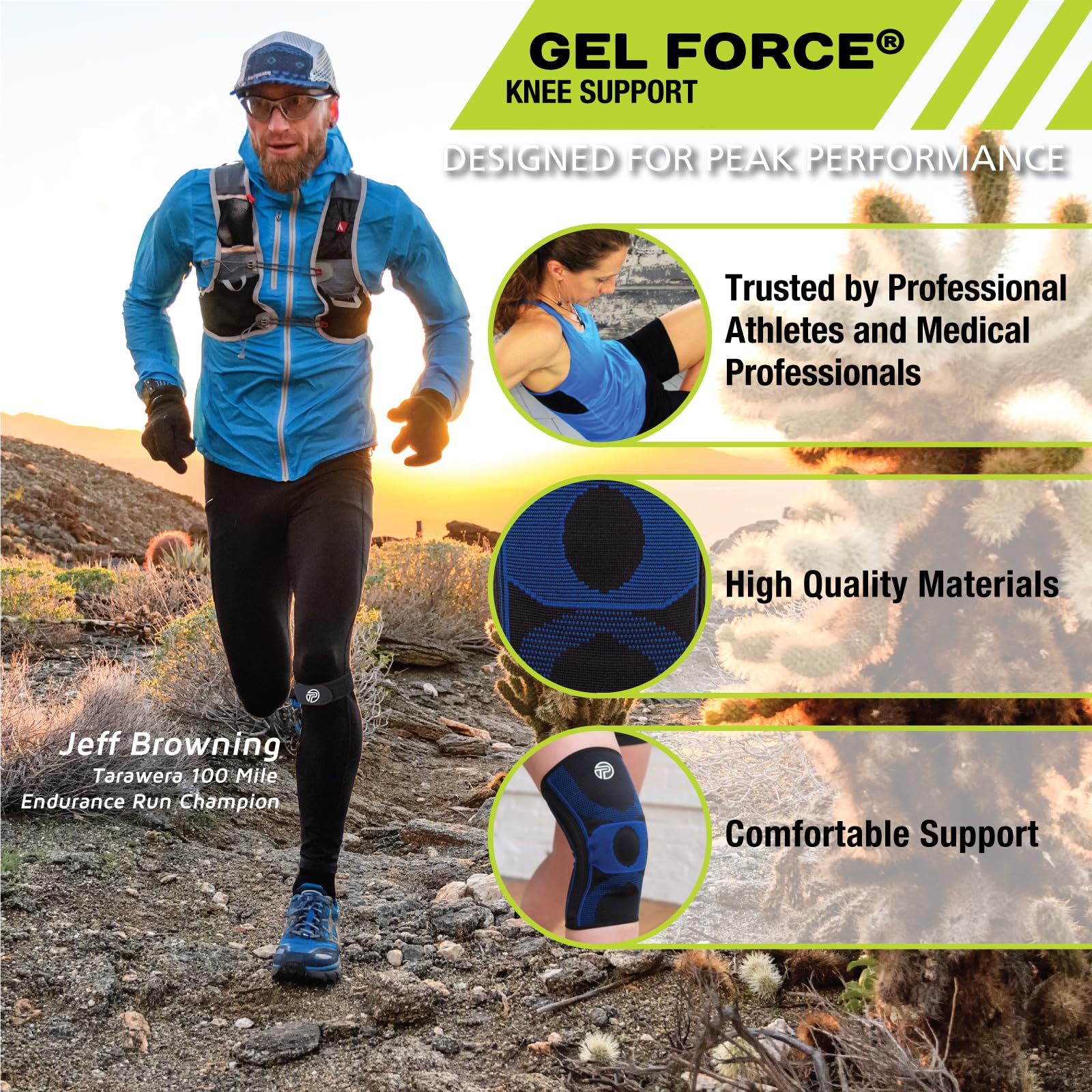 Pro-Tec Gel-Force Knee Support, Medium