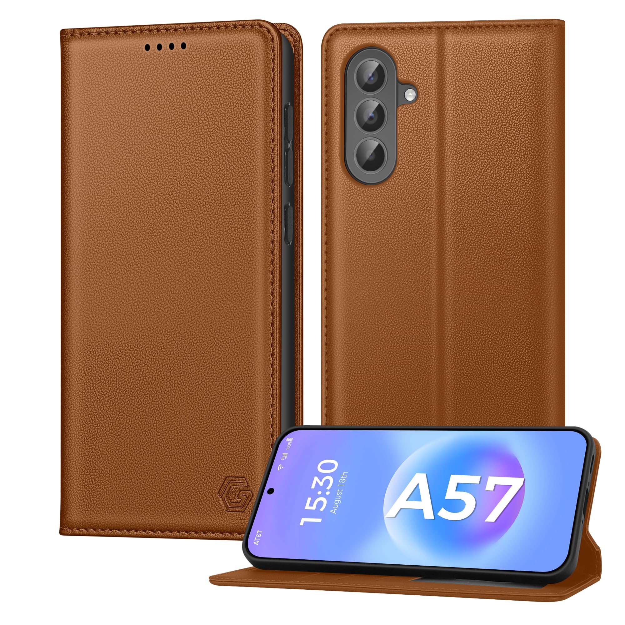 Kirnntca Handyhülle für Samsung Galaxy A57 5G Hülle, Kartenfach Premium PU Leder Klapphülle Schutzhülle, Standfunktion Tasche Flip Case für Samsung Galaxy A57 5G