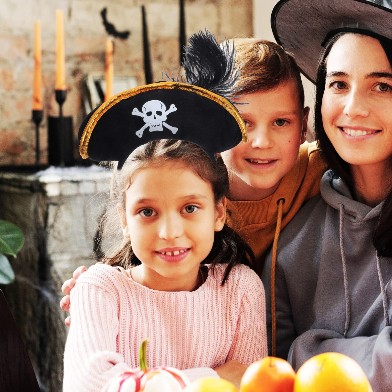 HOMSFOU Halloween Pirate Captain Headband with Skull Pattern Creative Pirate Hair Accessory for Kids and Adults Comfortable Costume Headwear for Party and Cosplay - Image 2
