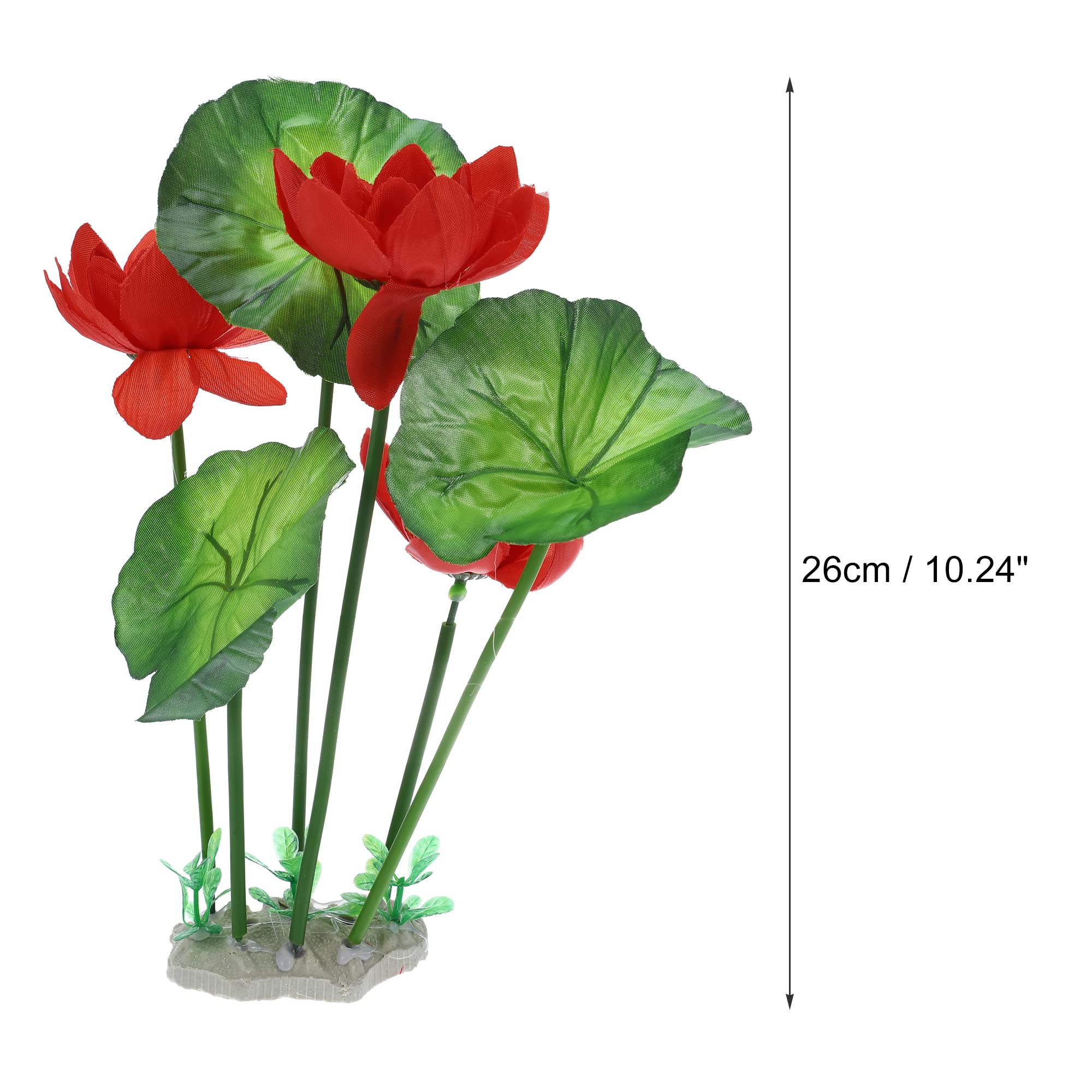 VOCOSTE 1pcs Fish Tank Aquarium Decorations Plants, Red 10.24" - Image 4