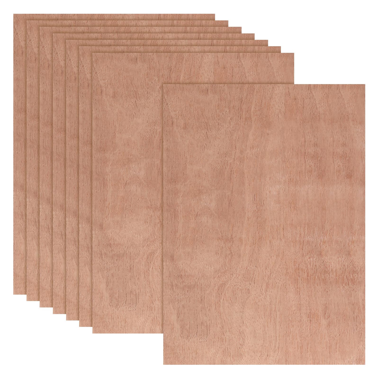 KOHAND 8 Pack Plywood Sheets 3mm, 420 x 300mm Unfinished Basswood Sheet, A3 Plywood Boards for Laser Engraving, Crafts, DIY, Woodcraft Model, Paintings, Home Decor