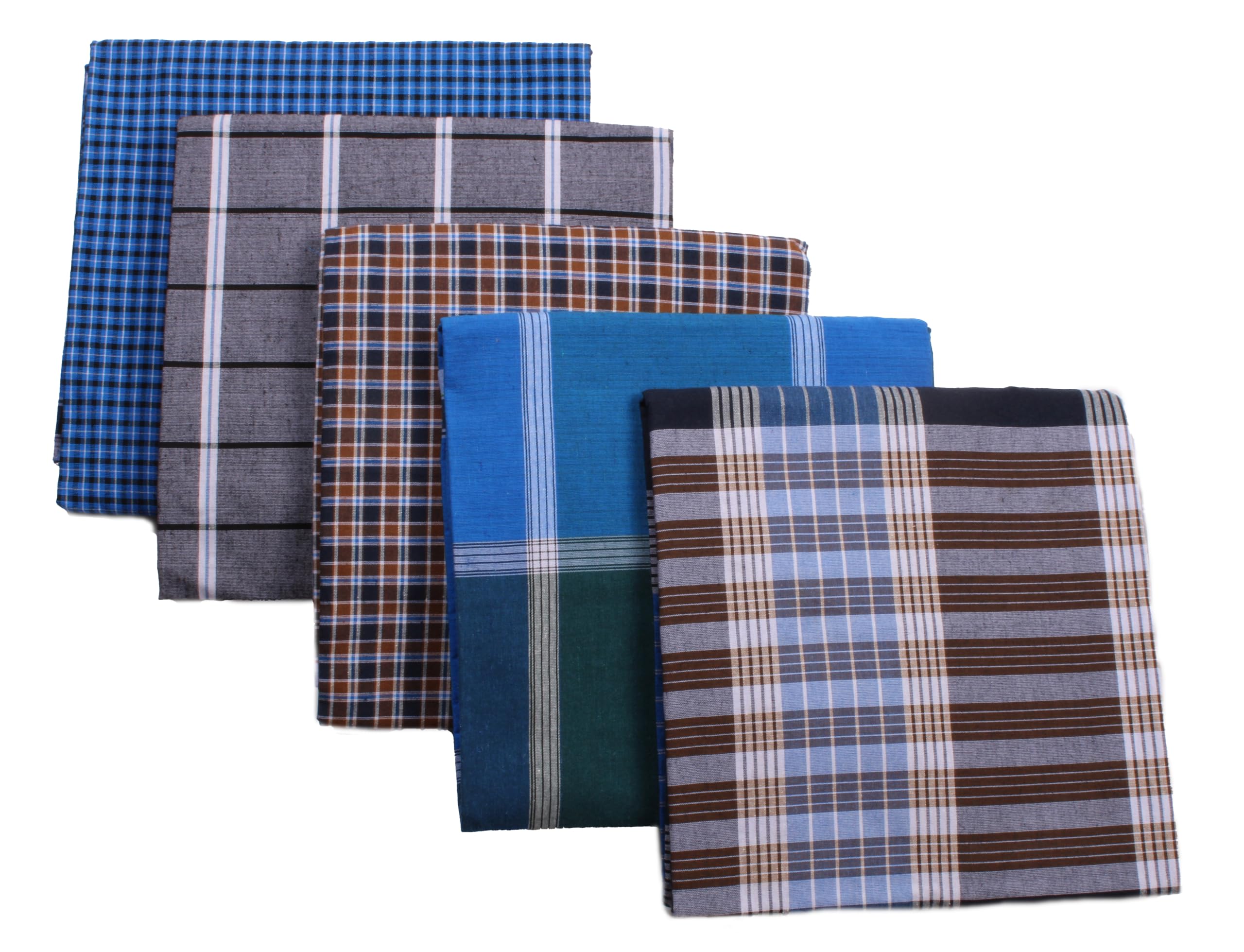 Hornbill Enterprises Lungi Multi Color Cotton Checkered Lungi for Men's,Size-2.00 meters (Lungis) Multicolor Any one avaliable colors will be sent Set 1-picture-26
