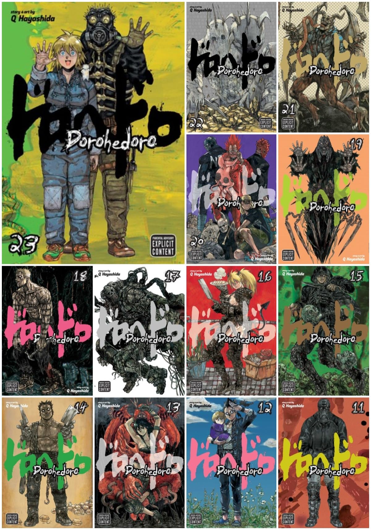 Dorohedoro Manga Series 13-Book Collection Set (Vol.11 to 23