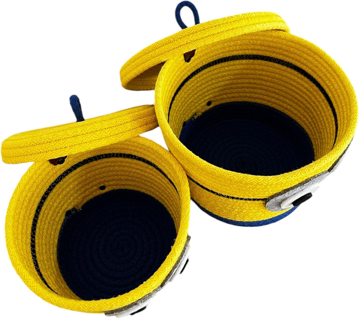 Set of Two Fun Animated Character Figure Baskets, Toy Baskets