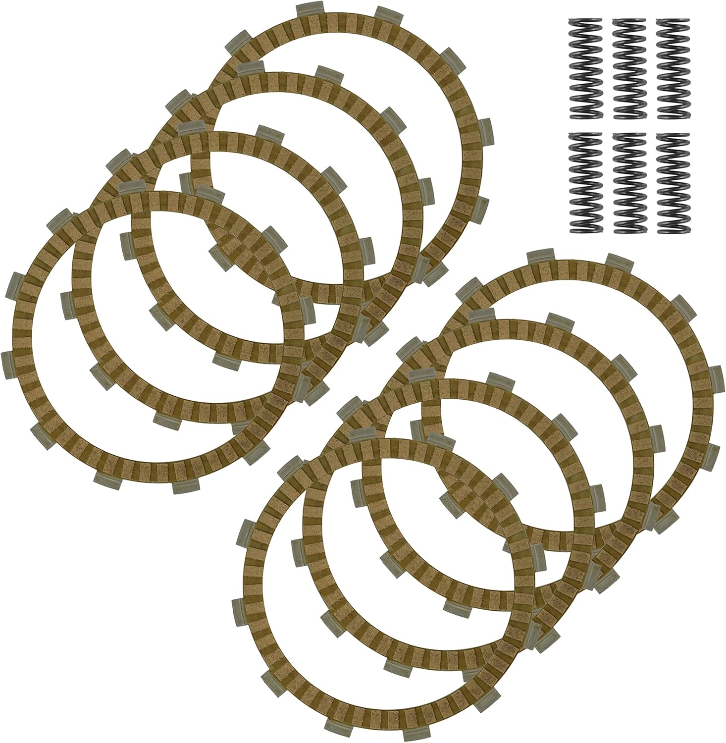 Clutch Spring and Friction Plate Compatible with Suzuki 09440-18039 21441-35G00 21441-37F20