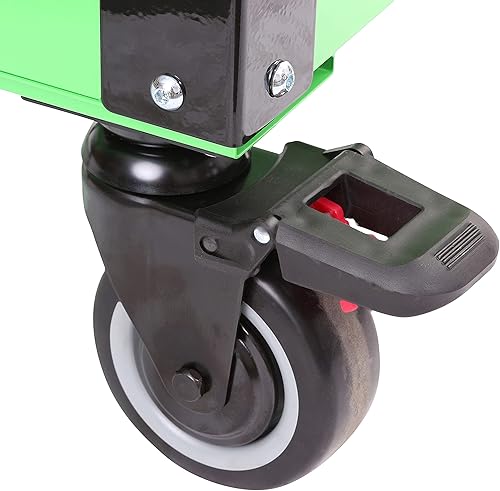 Miniatura 8 de OEMTOOLS 24730 Carrito de herramientas deslizante de 3 cajones, caja de herramientas rodante con fuente de alimentación, compartimento superior