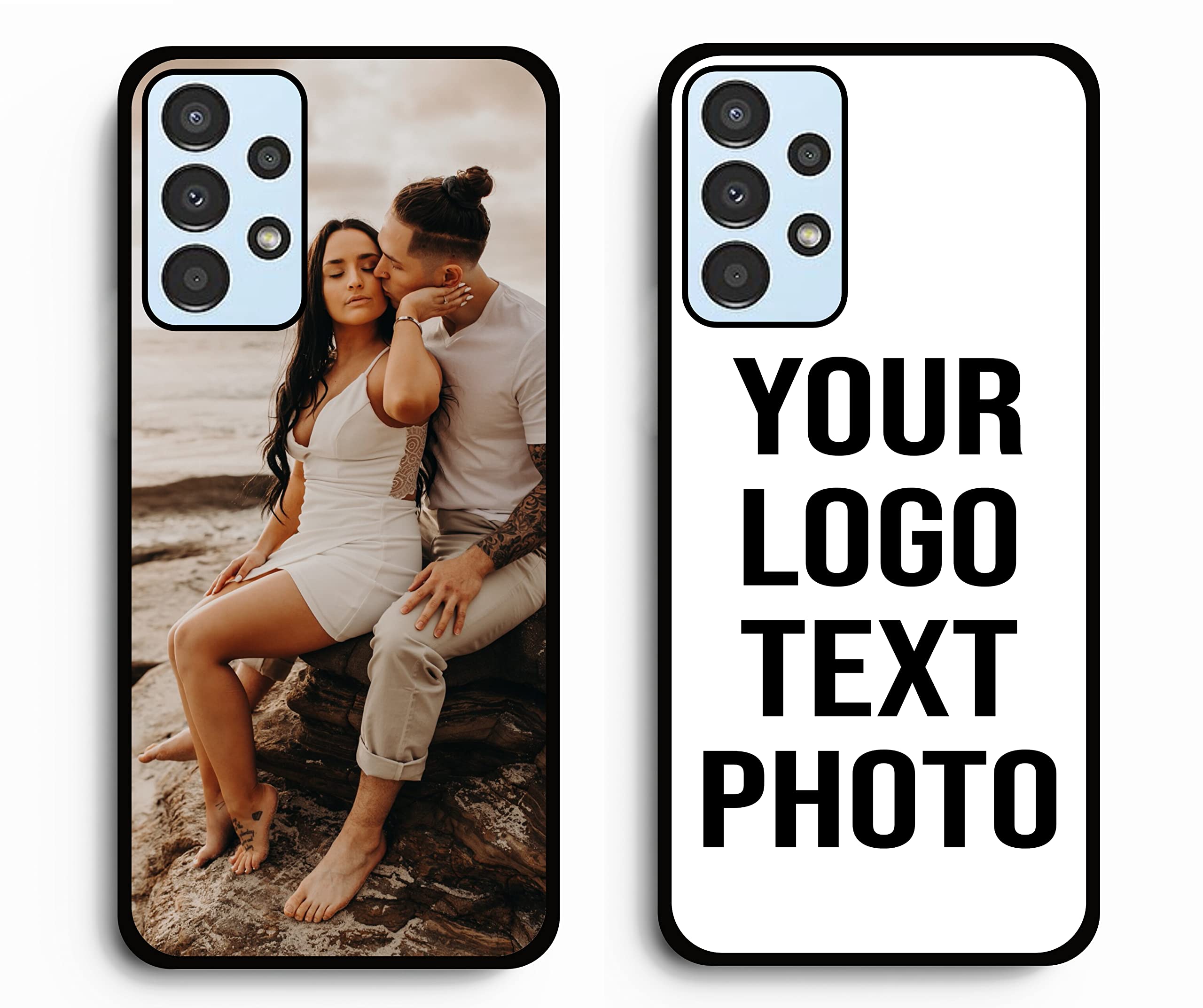 EKAM Personalised Phone Case For Samsung Galaxy A13 4G, Custom  Image/Picture/Photo Case, TPU Polycarbonate, Shock-Absorbent, Black