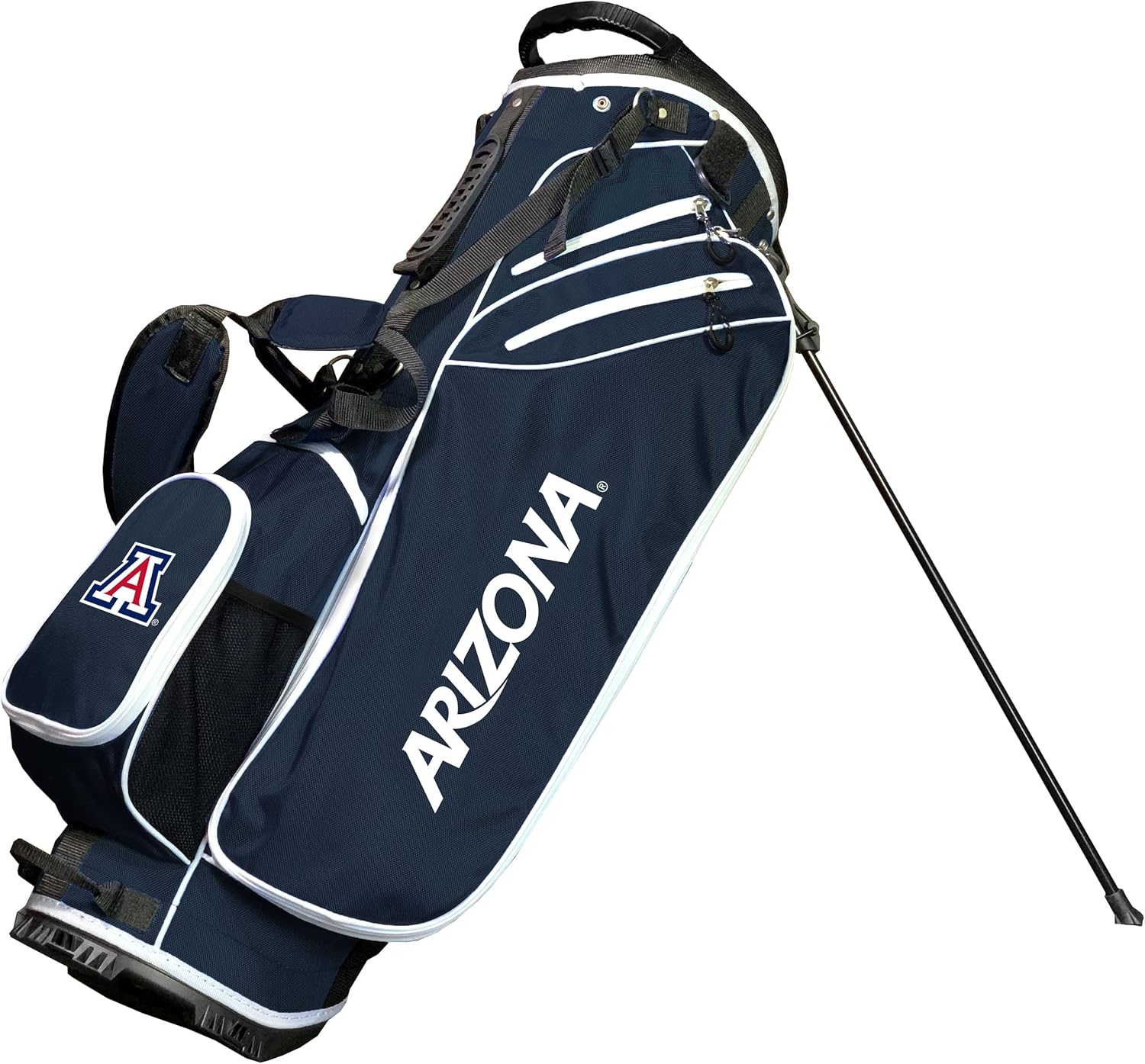 Team Golf NCAA Arizona Birdie Stand Golf Bag, Lightweight, 14-Way Club Divider, Spring Action Stand, Insulated Cooler Pocket, Velcro Glove and Umbrella Holder & Padded Handles