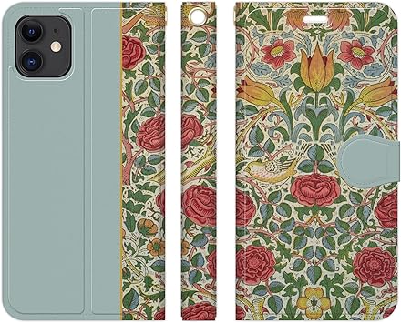 Amazon Co Jp Ruuu Iphone 11 Pro 手帳型 スマートフォン Iphoneケース カバー Iphone11pro ウィリアム モリス V バラ 鳥 アート テキスタイル 植物 ボタニカル ペイズリー パターン モダンデザイン 壁紙 タペストリー ファンタジー ウィリアムモリス 柄 リバティ 家電