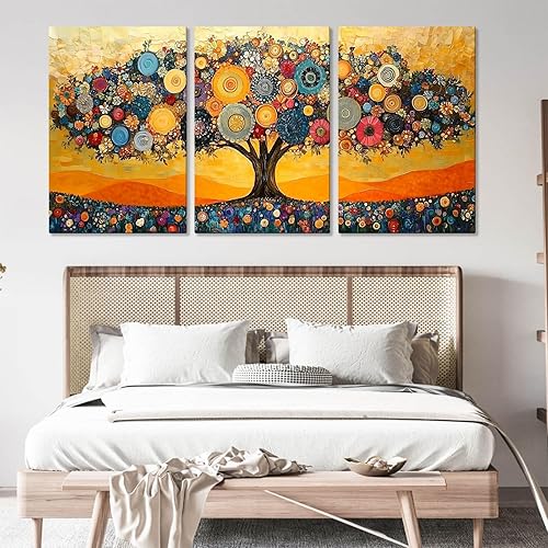 Miniatura 3 de Lienzo decorativo para pared, diseño de árbol de la vida, impresiones de estilo Gustav Klimt, arte abstracto del árbol de la vida, póster inspirado