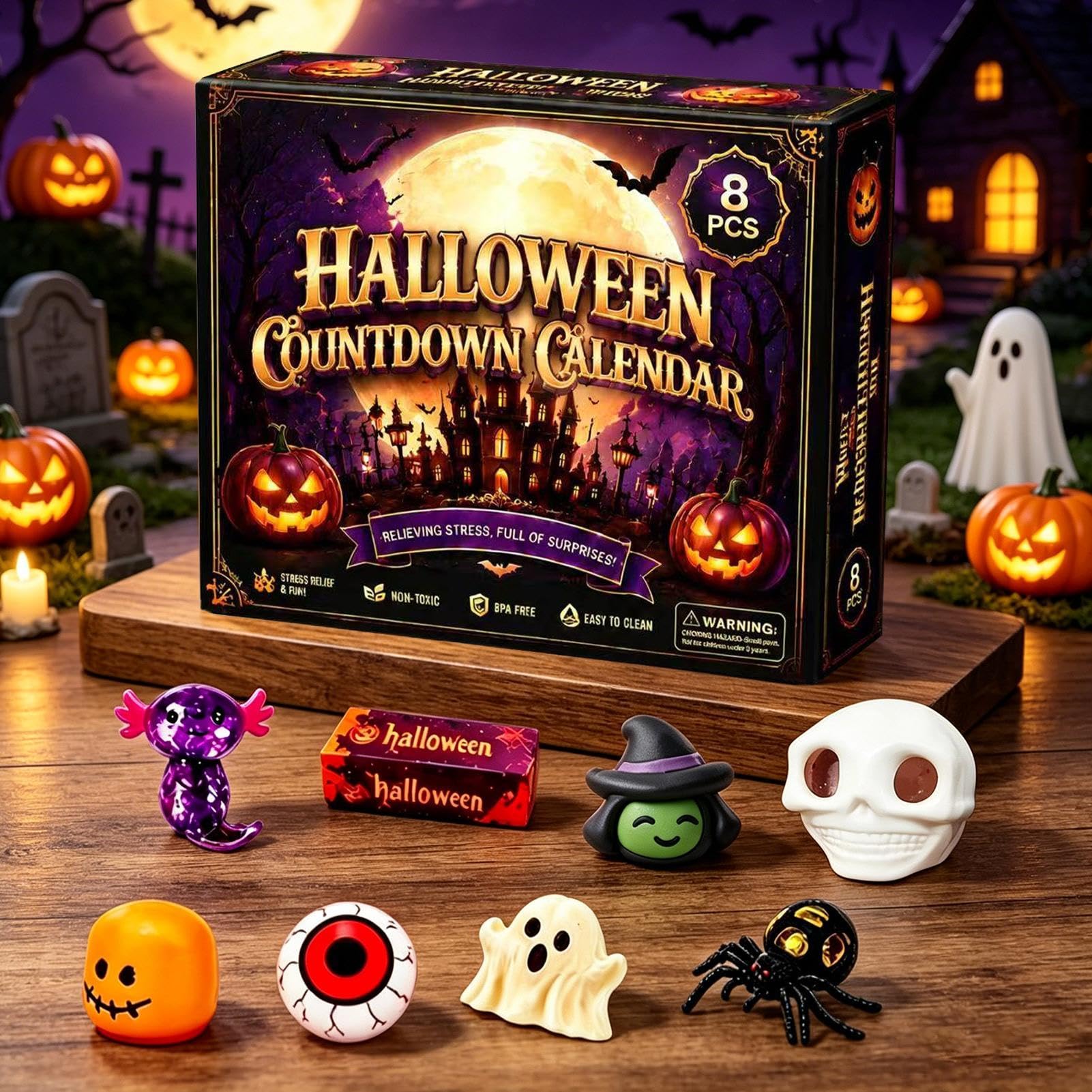 Calendario 'Avvento con conto alla rovescia per Halloween, 8 giorni