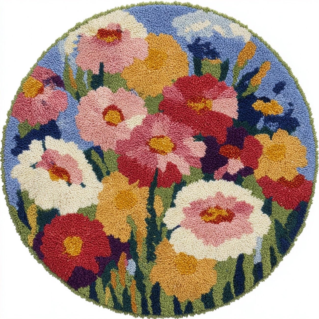 Kitquiver Tapestry Kits for Adults Colorful Flowers 50x50cm