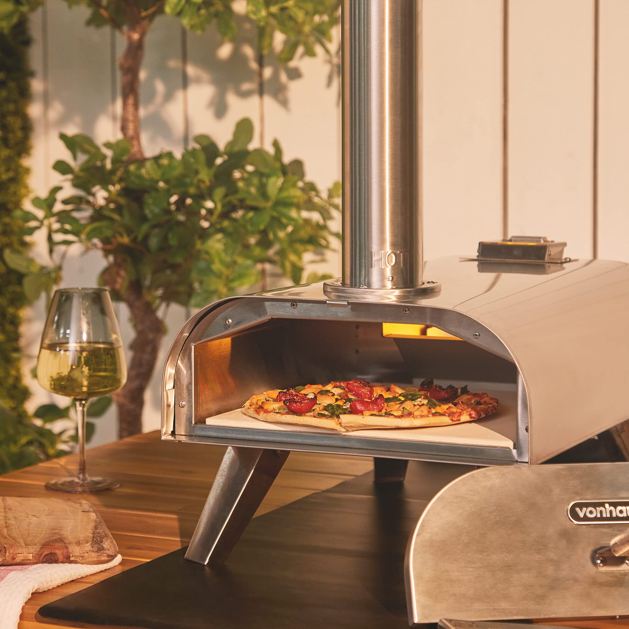 Buy VonHaus Pizza Oven Outdoor Tabletop Pizza Oven with Pizza Stone