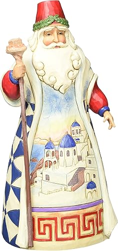 Estatuilla de Papá Noel alemán de Enesco con diseño de bosque y arroyo de Navidad Jim Shore de 675 in Resina Multicolor talla única