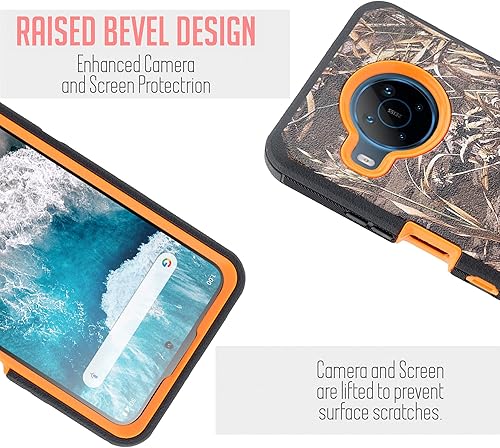 Miniatura 5 de Funda para teléfono Nokia X100 con clip para cinturón con protector de pantalla integrado, función atril a prueba de golpes, resistente funda