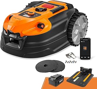 OcuMow18 Wireless Robotic Lawnmower with Limit 800㎡, 4 Ah Battery, Navig. Optic, Obstacle Avoidance, Auto Charging Station, No Zone, WiFi & Bluetooth App Controllable