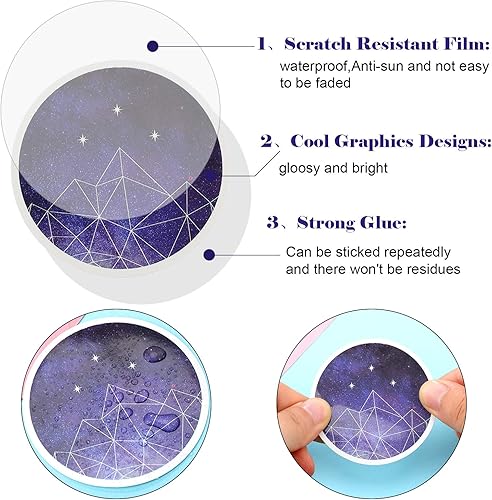 Miniatura 5 de 200 pegatinas de cielo estrellado pegatinas de luz de neón graffiti astronauta estación espacial pegatinas de dibujos animados portátil surtidos