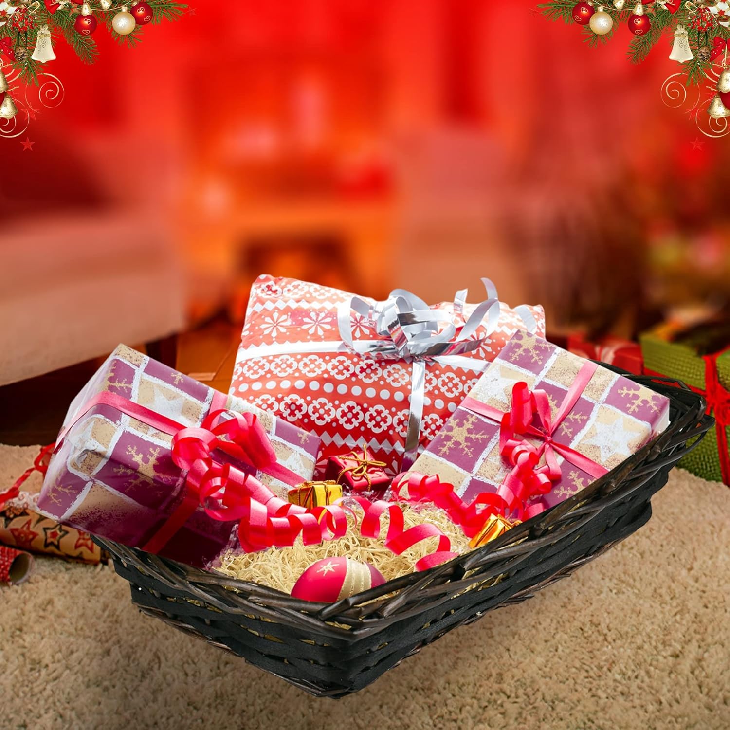 Hamper Basket Gift Hamper Basket Wicker Basket For Christmas Easter Mothers Day Weddings