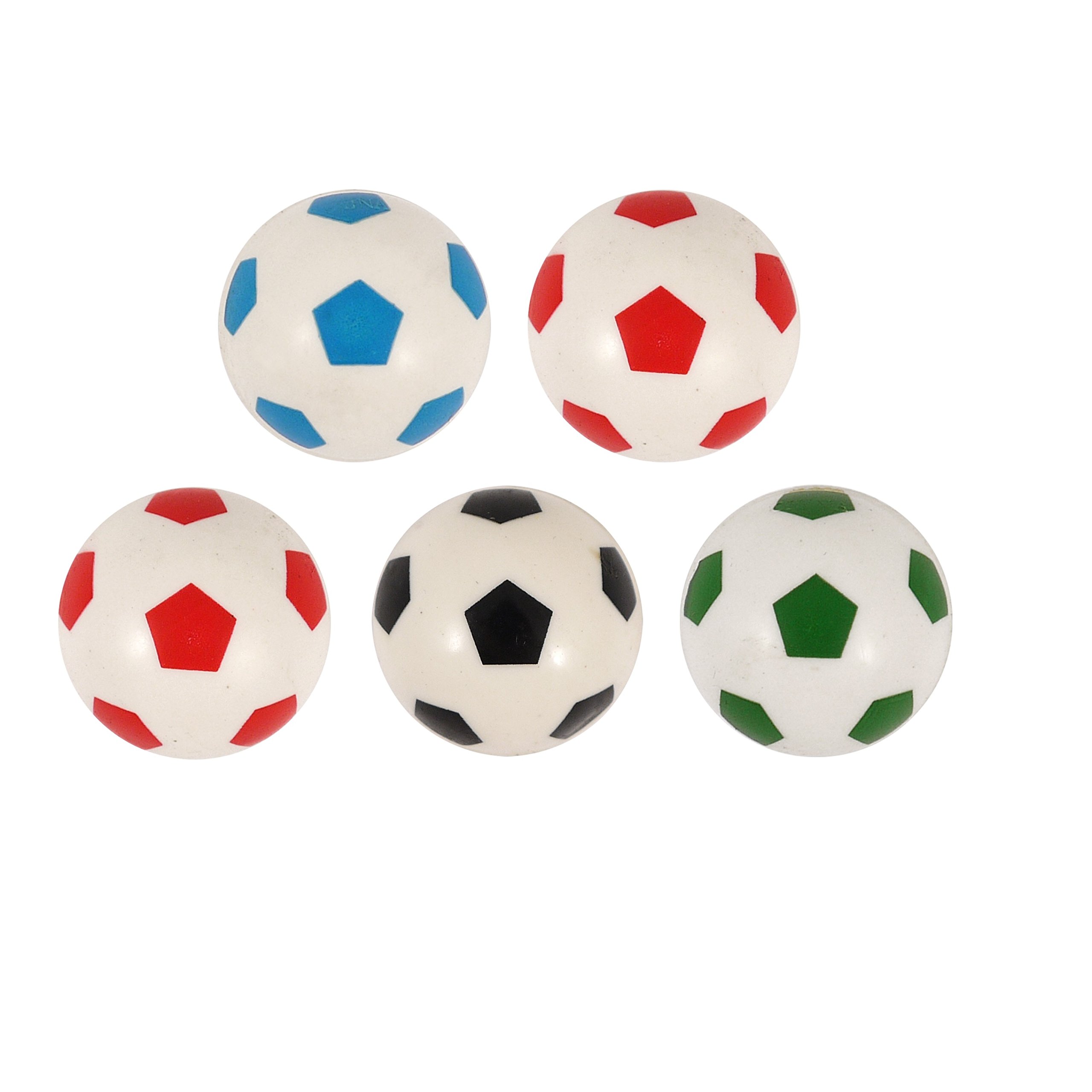 Henbrandt Football - Assorted Colours Bouncy Jet Balls 35mm (Pack of 5)