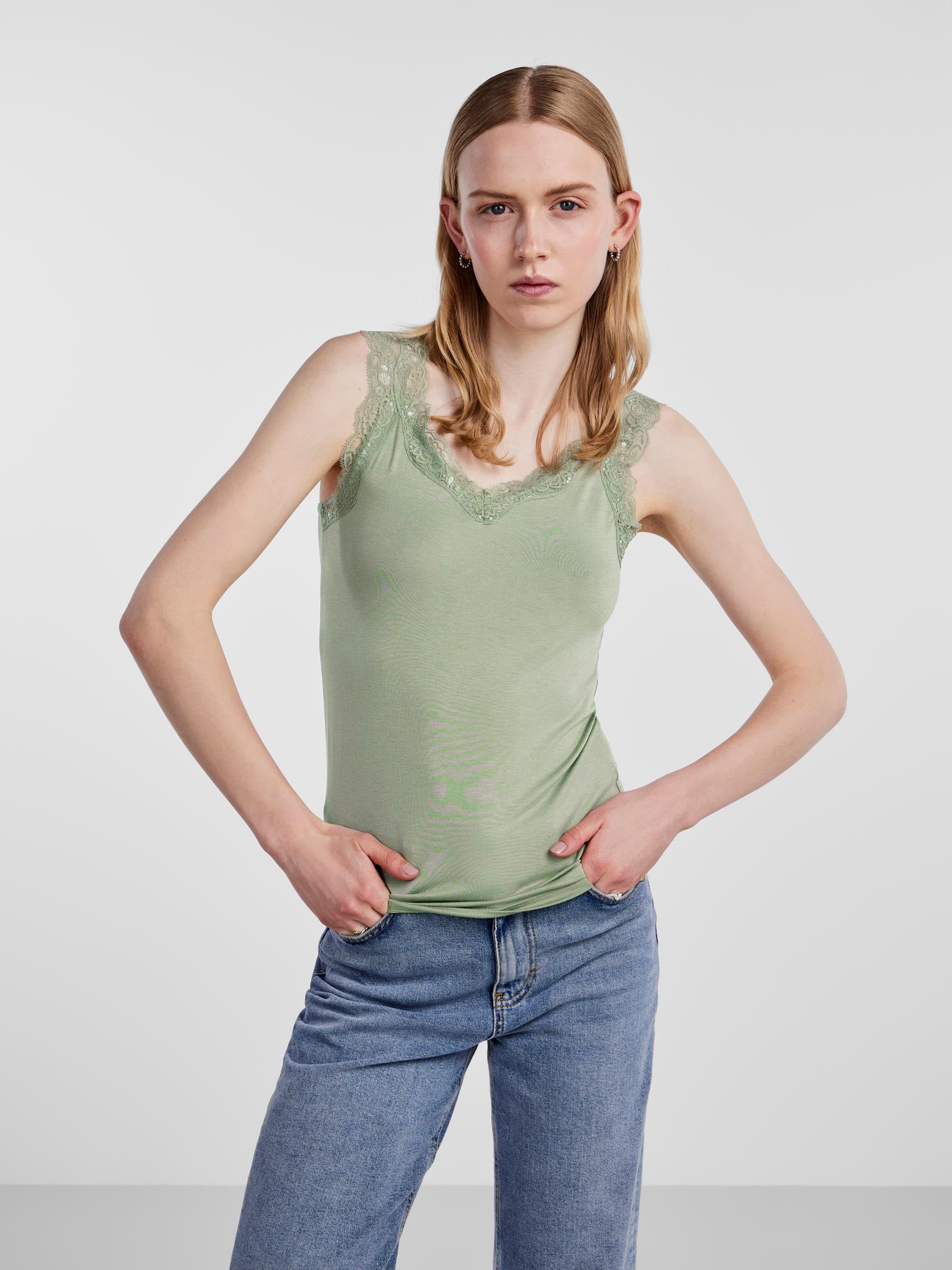 Pieces Pcbarbera Dentelle Noos Top Femme