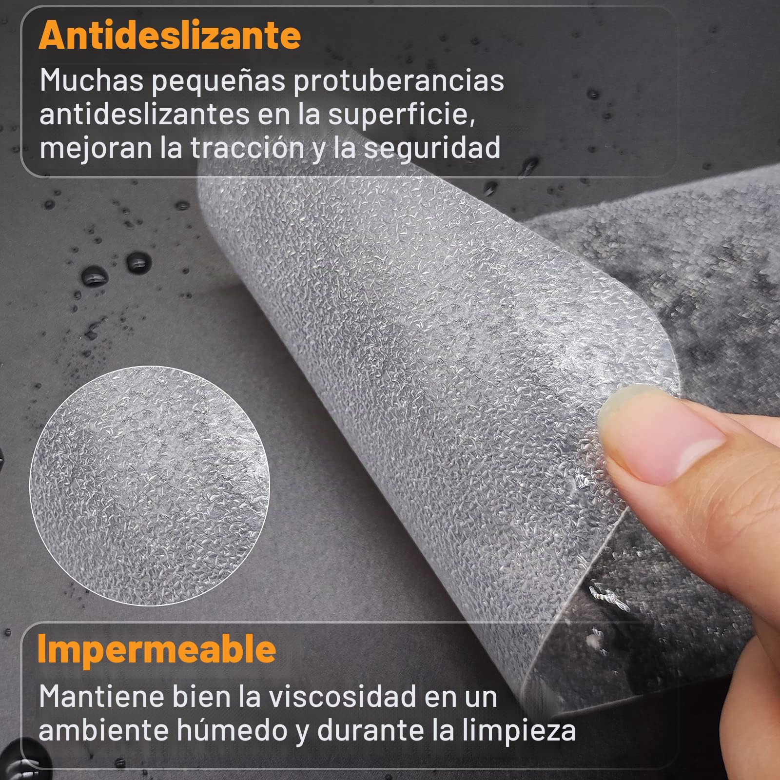 Cinta Antideslizante Escaleras, 60 * 10cm, 15pcs, Cinta Antideslizante de Tracción, Cinta Adhesiva Antideslizante Seguridad, Adecuado para Uso Interior, Impermeable, Transparente