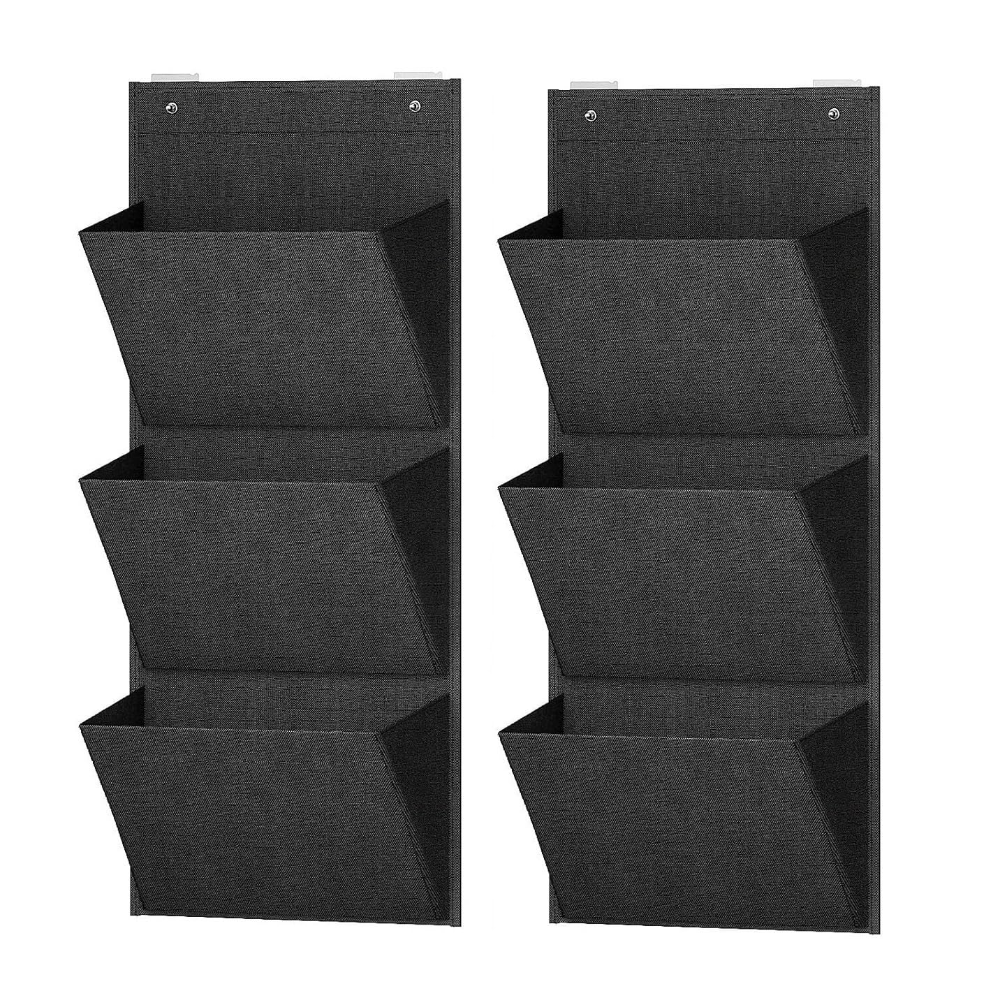 Almacenamiento Organizador de Zapatos sobre la Puerta, Soporte for Zapatos Colgante for Puerta(Negro,2pcs)