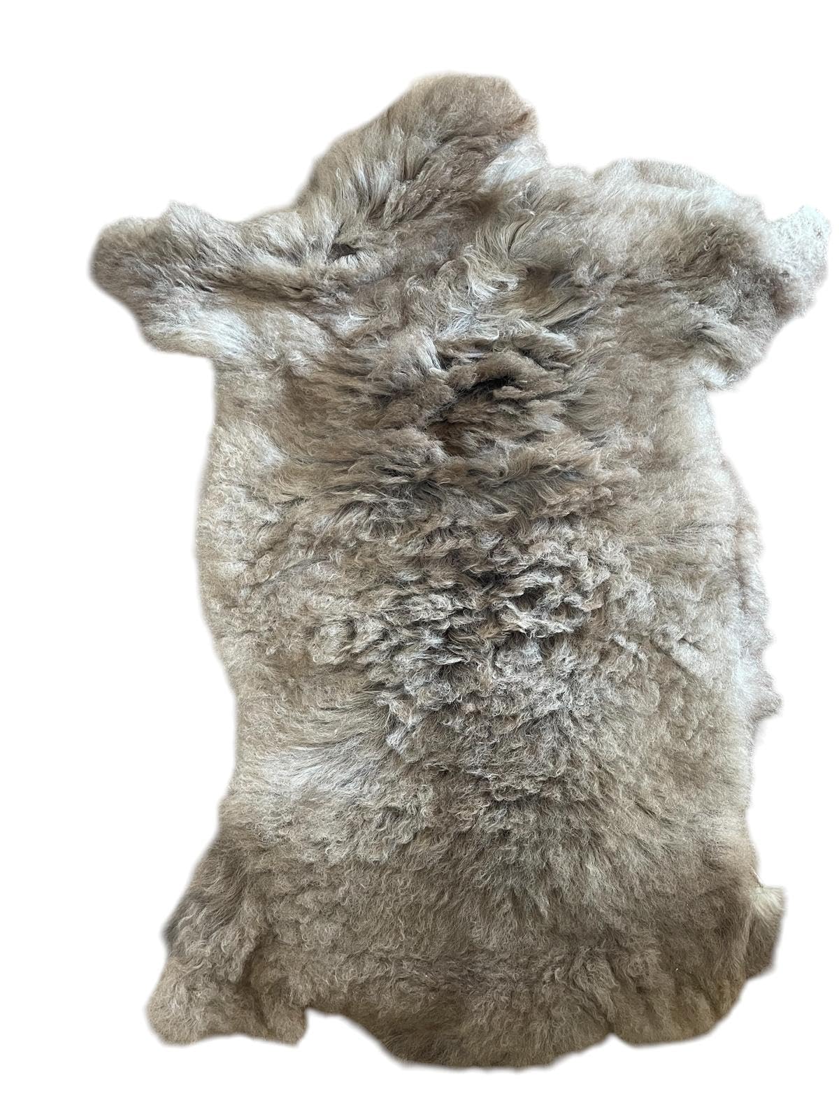 Générique Peau de Mouton Véritable Marron - Tapis Décoration - Poils Moyens - Environ 1m x 50cm