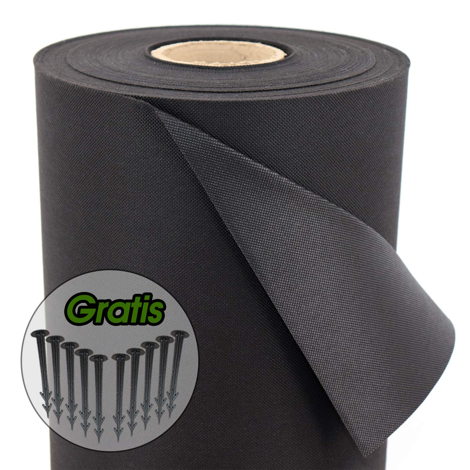 Aquagart Garten Unkrautvlies 150g inkl. 10 Erdanker I umweltfreundliche Unkrautmatte aus Polypropylen, Gartenvlies wasserdurchlässig I Mulchvlies Wurzelvlies gegen Unkraut I (Vlies 10m x 1,5m)