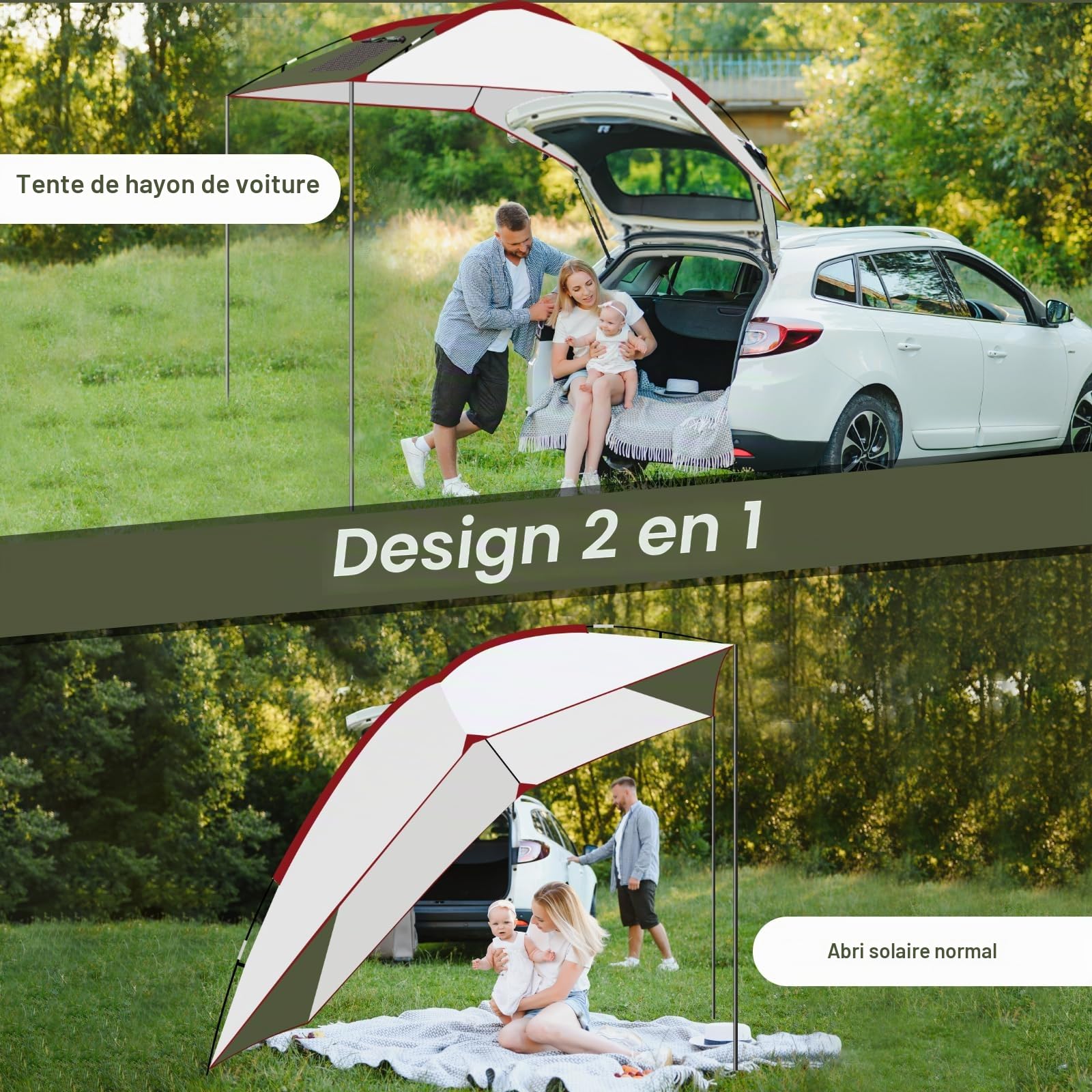 Auvent de Voiture pour Van, VUS, Camping-Car, Petit véhicule, Voiture, Camion, Tente de Camping, auvent latéral imperméable