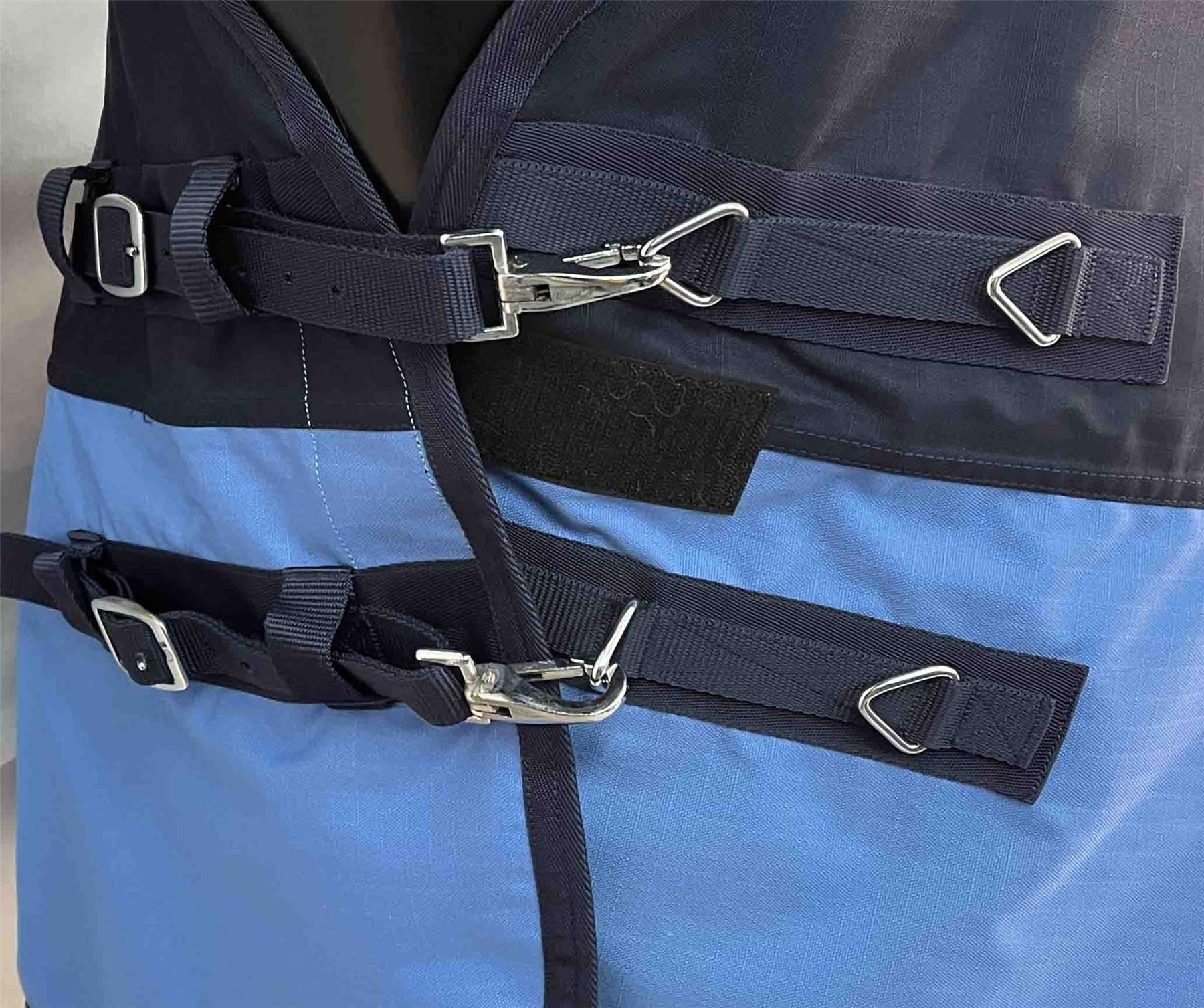 Equitack 600D Winterdecke Pferd, 125cm | 50g Highneck Regendecke Pferd | wasserdichte Outdoordecke Pferd | Navy/Blau