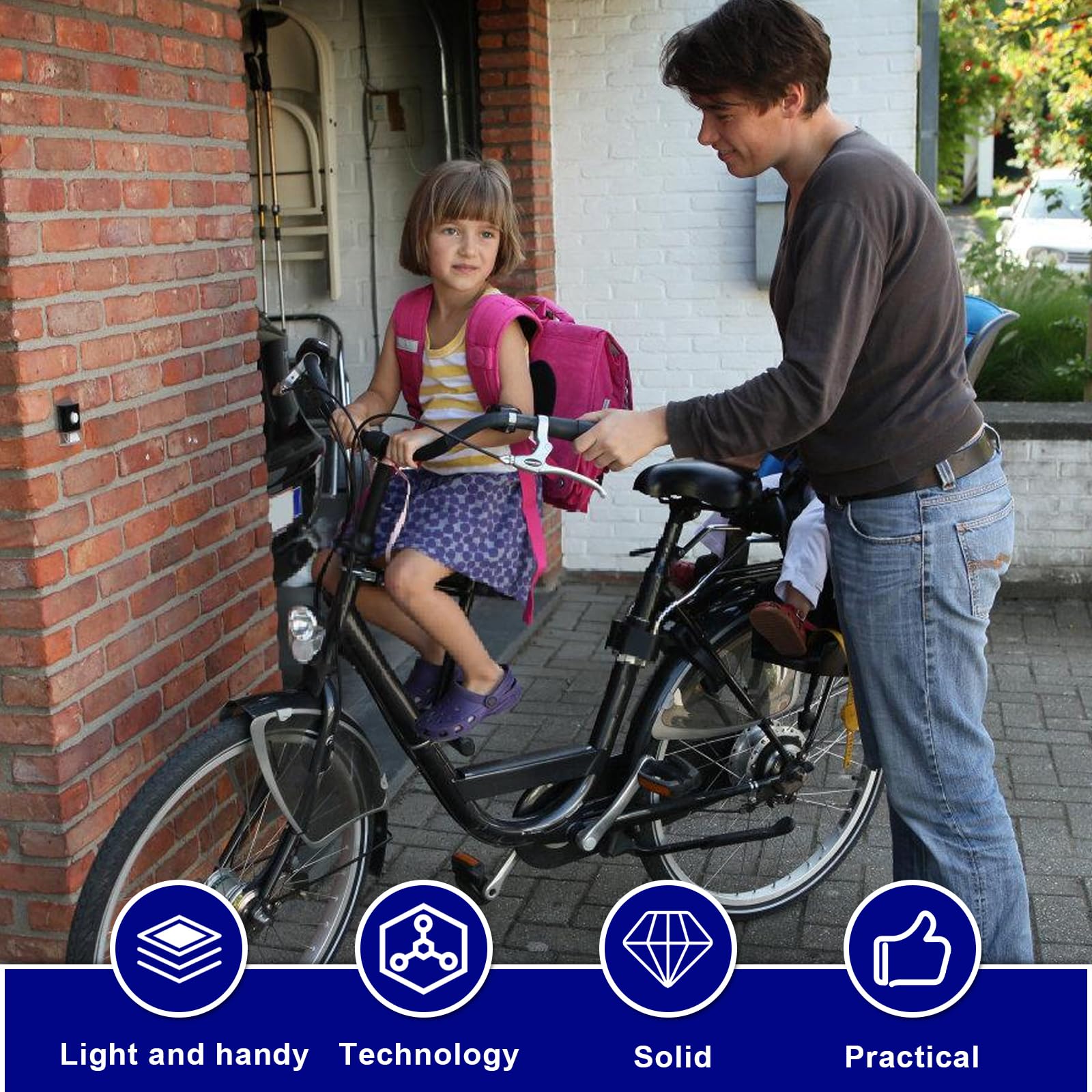 Siege Velo Enfant Avant, Siège De Vélo Pour Enfant, Siège De Vélo Monté À L'avant, Siège De Vélo Pour Enfants Avec Guidon Vtt Siège Enfant Avant Pour Enfants De 2 À 5 Ans Avec Cadre D'accoudoir