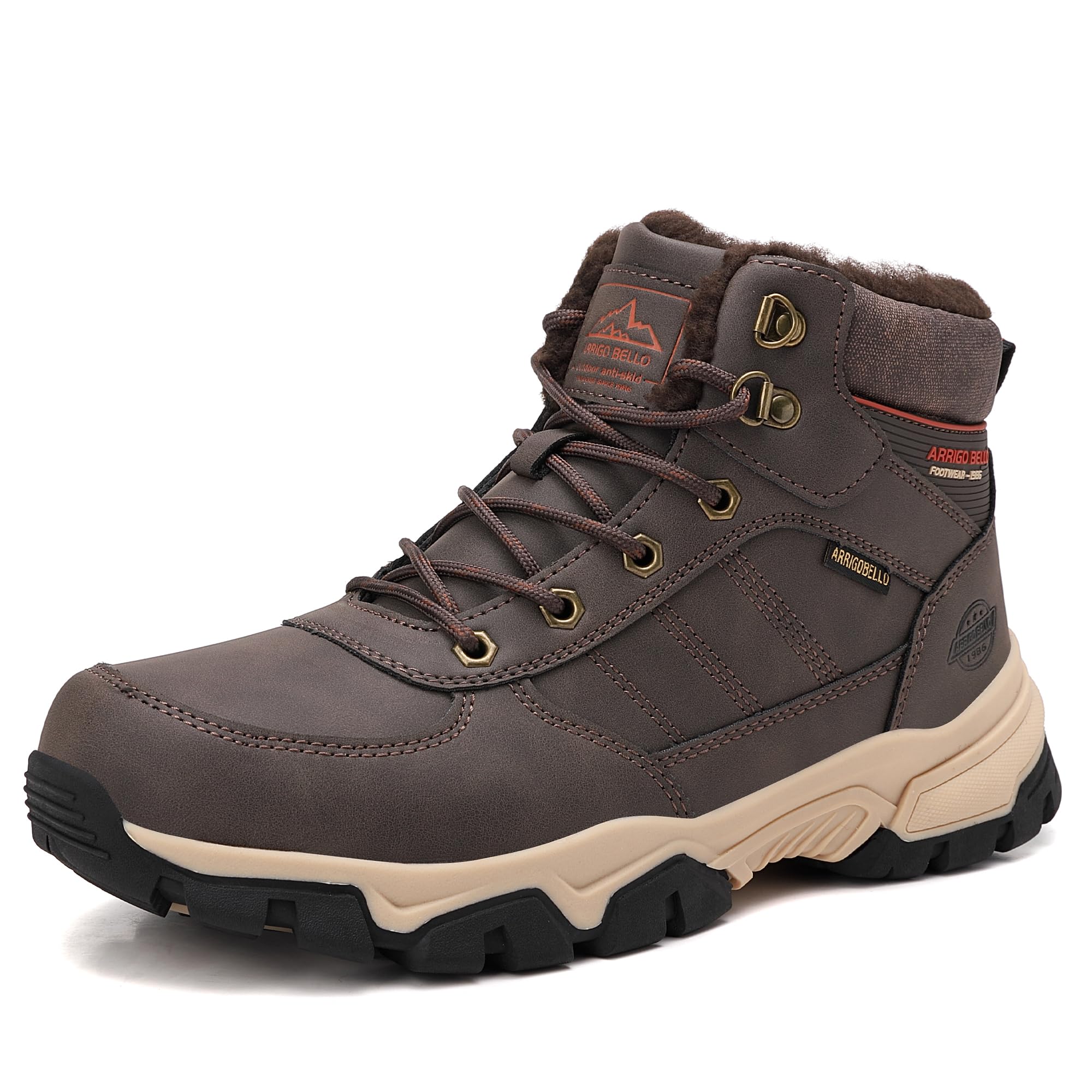 ARRIGO BELLO Stivali Uomo Invernali Scarpe Invernale Scarponcini Neve Stivaletti Antiskid Caldo Trekking Montagna Boots Taglia 41-46
