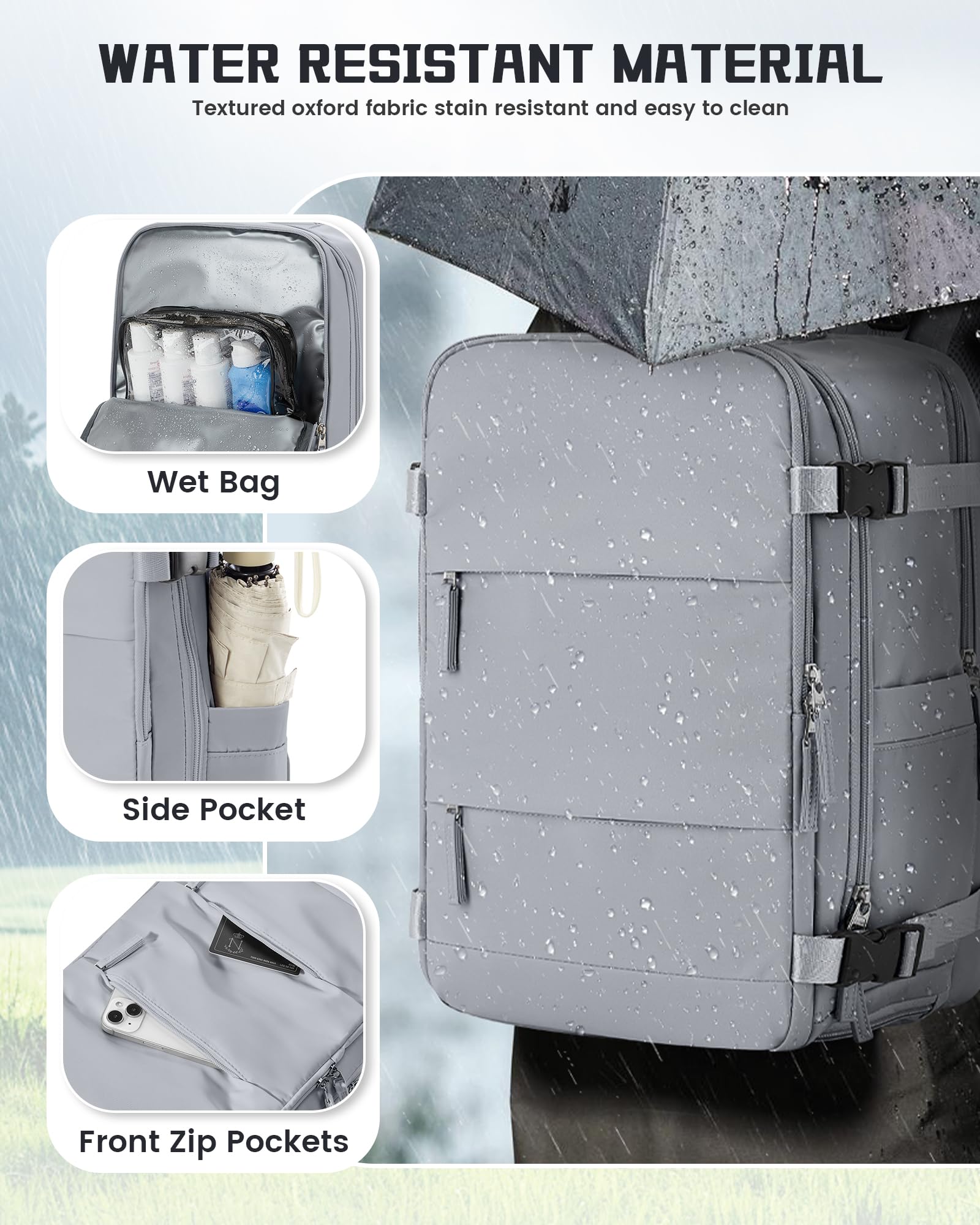 SZSYCN Bagaglio A Mano 40x20x25 Ryanair Borse da Cabina per Easyjet 45x36x20,Zaino da Viaggio Aereo Ryanair,Zaino impermeabile da viaggio con scomparto,adatto per zaino laptop da 14 pollici