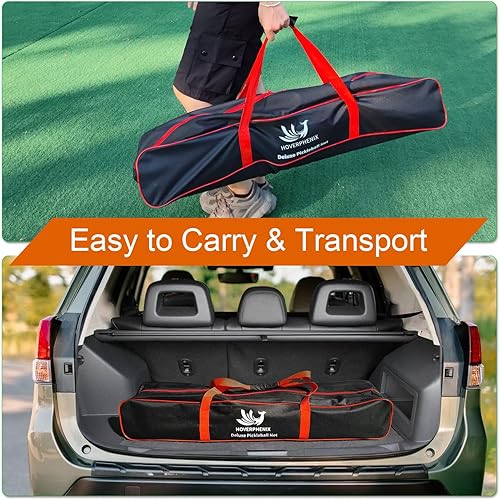 Miniatura 6 de Portable Pickleball Net, Regulation Size 22FT and 11FT Half Court 2-in-1 Pickle Ball Net with 2 Pickleballs and Carry Bag for Driveway, Backyard,