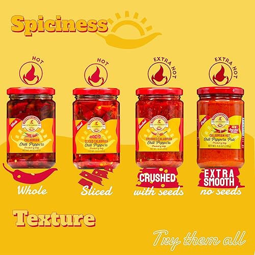 Miniatura 3 de TUTTOCALABRIA Calabrian Chili Pepper Pieces, 10oz (285g), Spicy Condiment with Calabrian Chili Peppers, Extra Virgin Olive Oil, Ideal for Pasta,