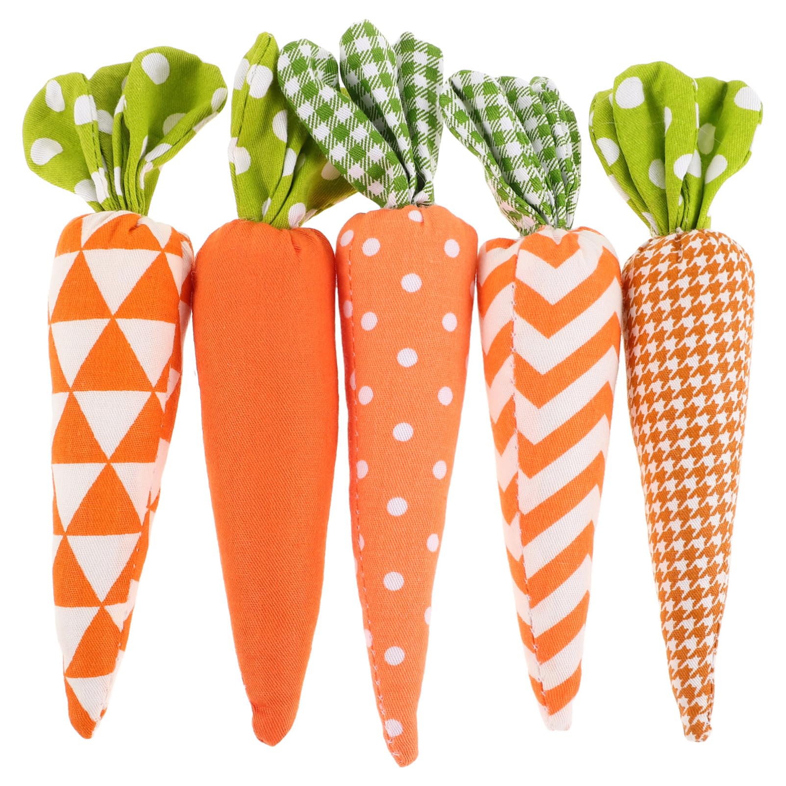 HOMOCONO Easter Simulated Carrot Decoration 5pcs Mini Decor Carrots Fabric Carrot Crafts for