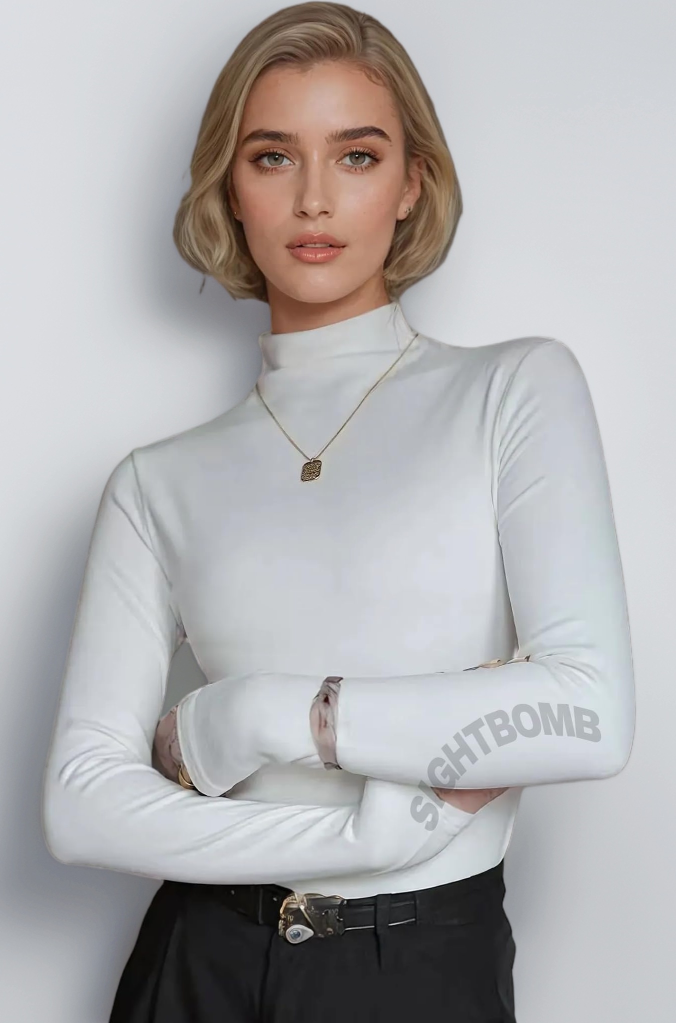 Ultra Soft Feather Touch Micro Fiber Turtle Neck Cuddle TEE Fullsleeve Tops for Women