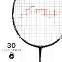 Li-Ning Blaze 100 Carbon Fibre Strung Badmiton Racket with Free Full Cover (Black/Silver/Navy, 78 Grams) gallery image