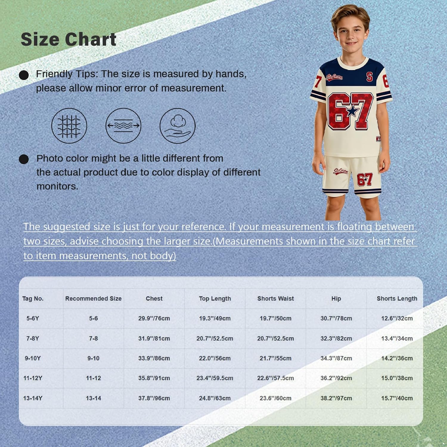 Boys 2 Piece Sports Set Summer Athletic Clothes Soccer Uniform Moisture Wicking T-Shirt Shorts Set
