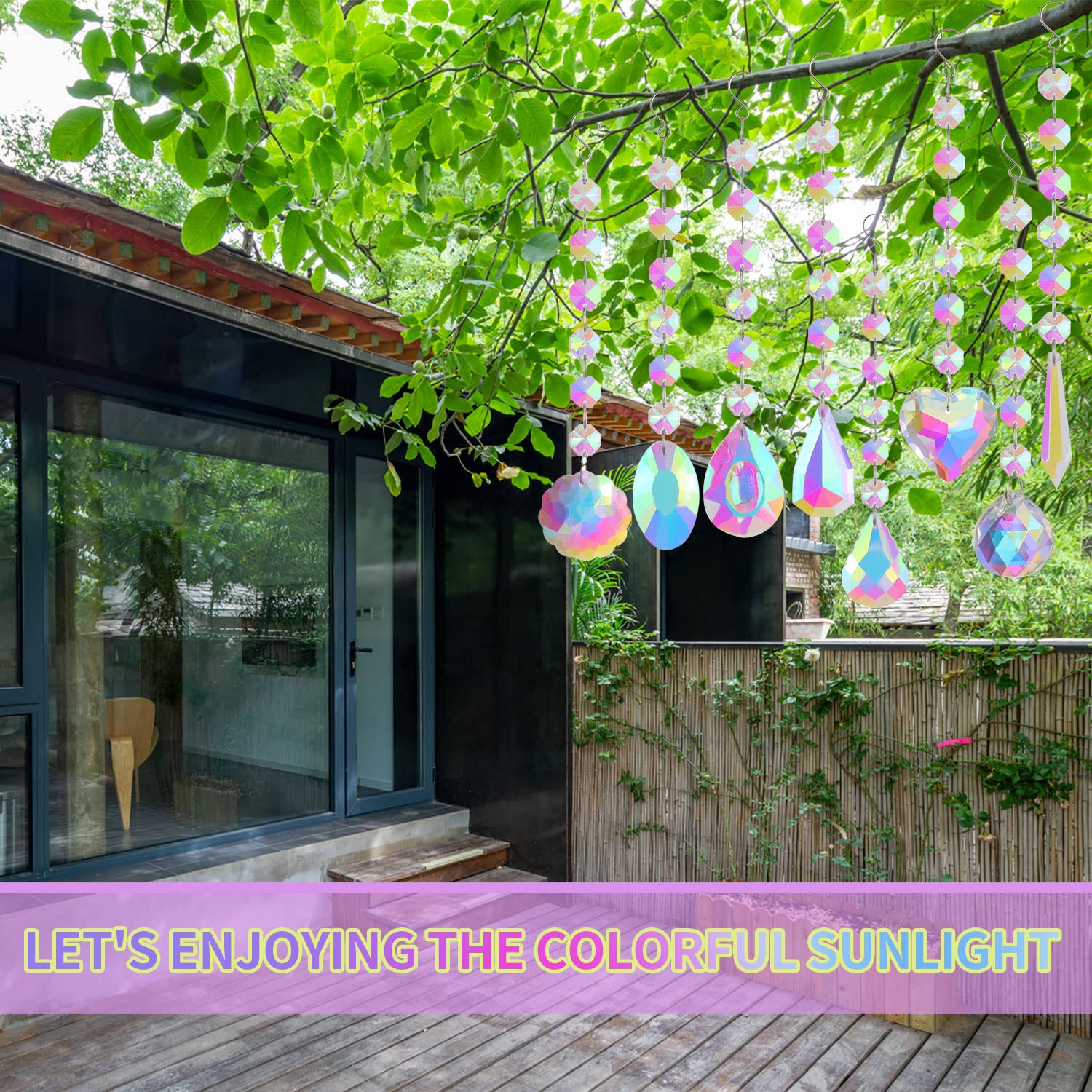 Bunte Sonnenfänger Aus Kristall – 3-teiliges Set Mit Sonne, Stern & Herz, Für Fenster & Deko