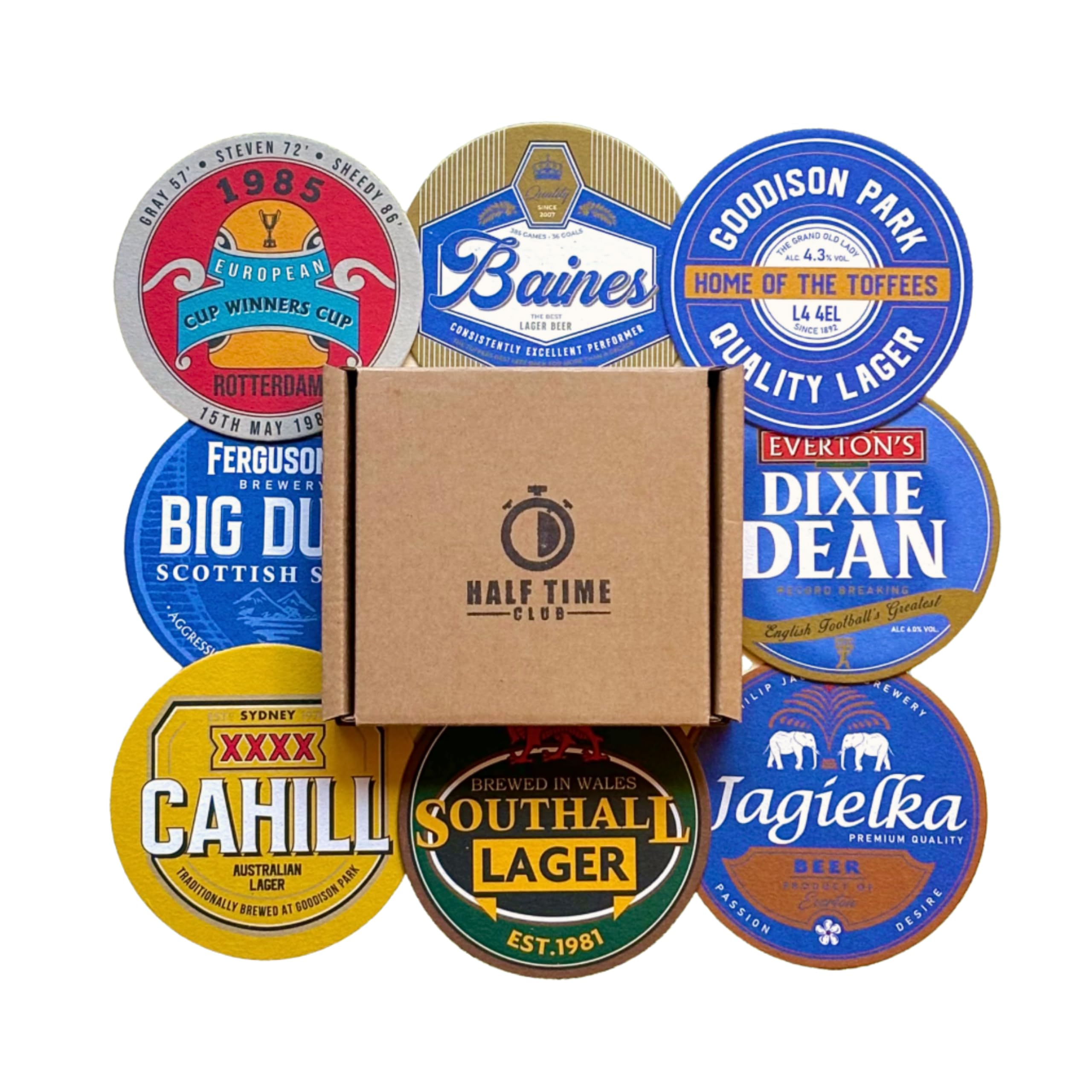 Everton Football Beer Mat Coasters - Perfect for a Gift or Present for Any Everton Fan (8-Pack)