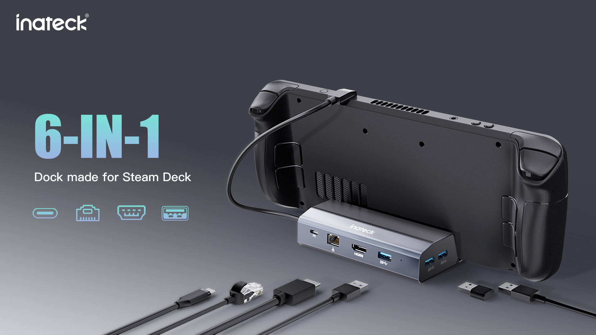 SteamDeckLCD1TB + Dock +Ps5ハンドル24時間以内発送 Amazon.com: Inateck Steam Deck Dock, 6-in-1 Aluminum Docking
