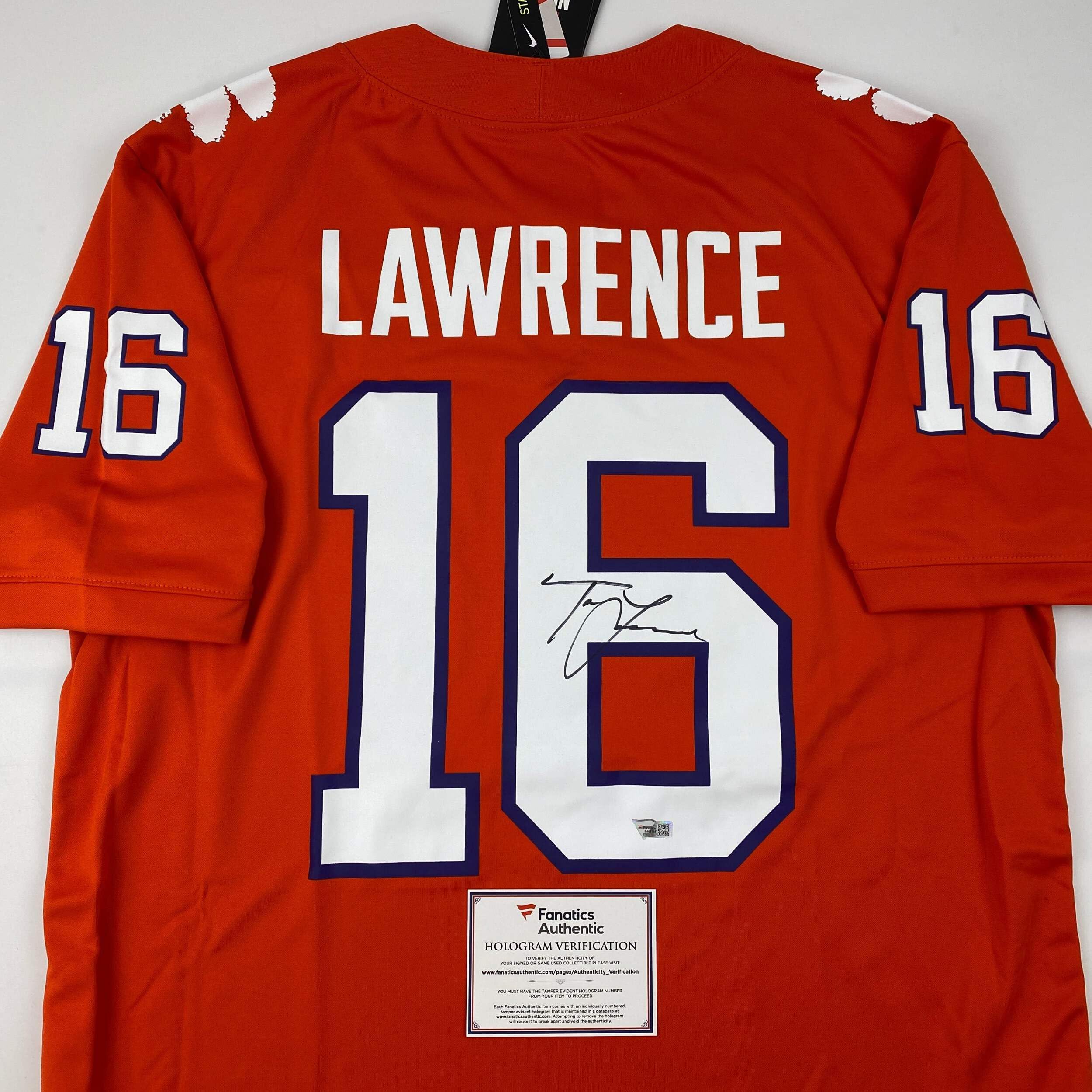 Autographed/Signed Trevor Lawrence Clemson Tigers Orange Authentic