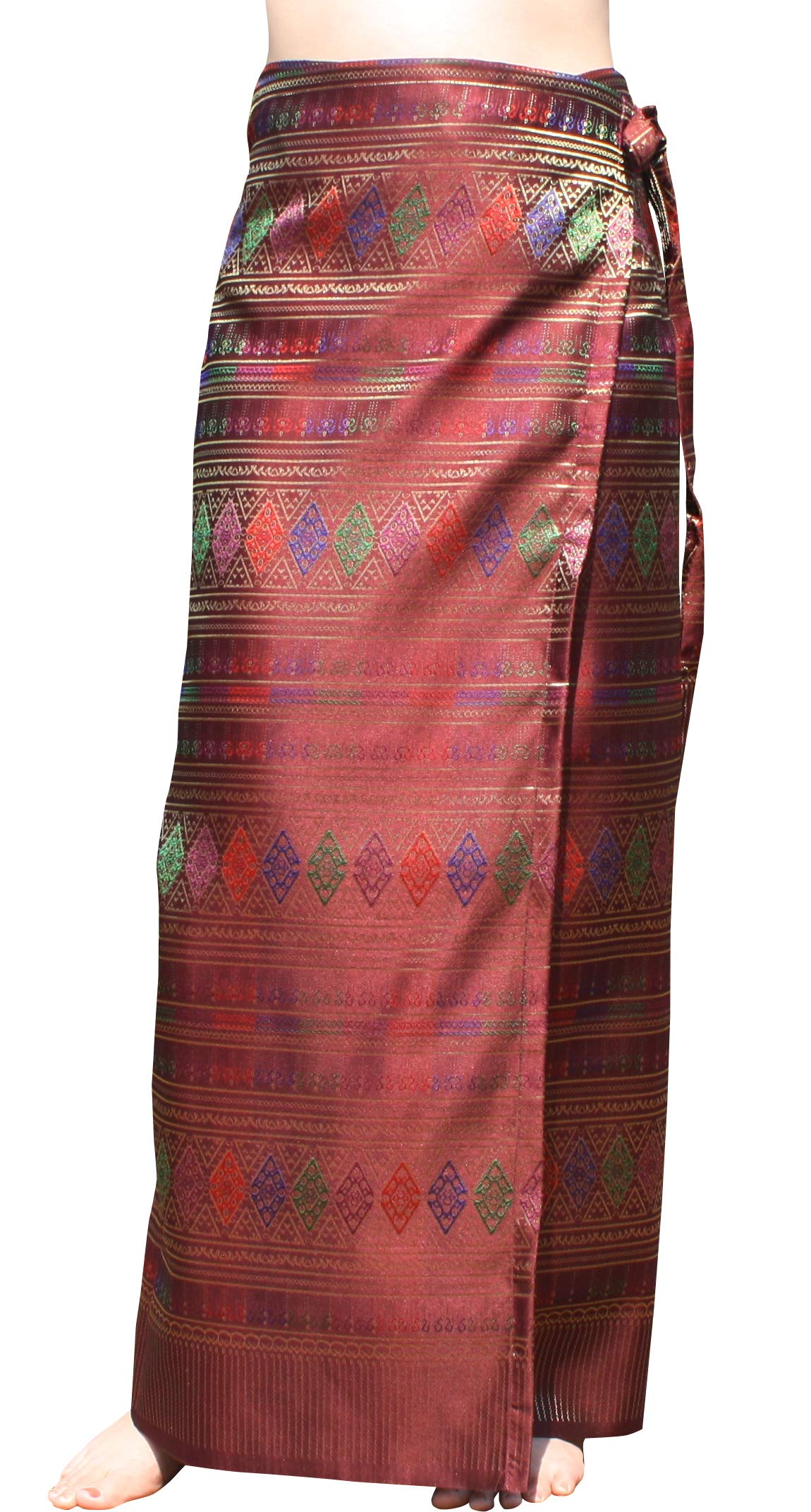 Brand Traditional Thailand Luxurious Silk Wrap Skirt Thai Formal Sarong